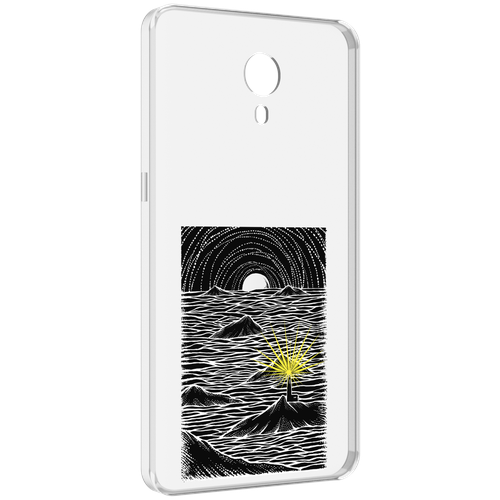 Чехол MyPads маяк в черно белом море для Meizu M3 Note задняя-панель-накладка-бампер