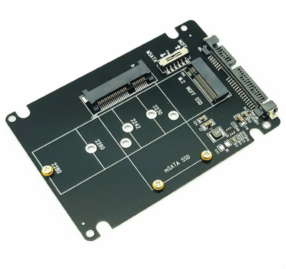 Переходник 2 в 1 NGFF M.2 B + M Ключ Mini PCI-E или mSATA SSD на SATA III