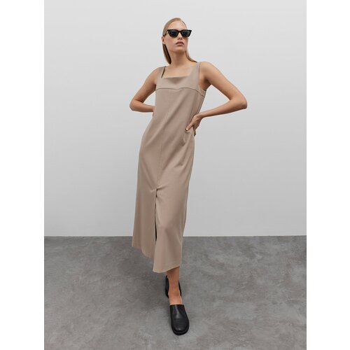 GATE31 Сарафан Мила с двумя шлицами (Бежевый-XS)