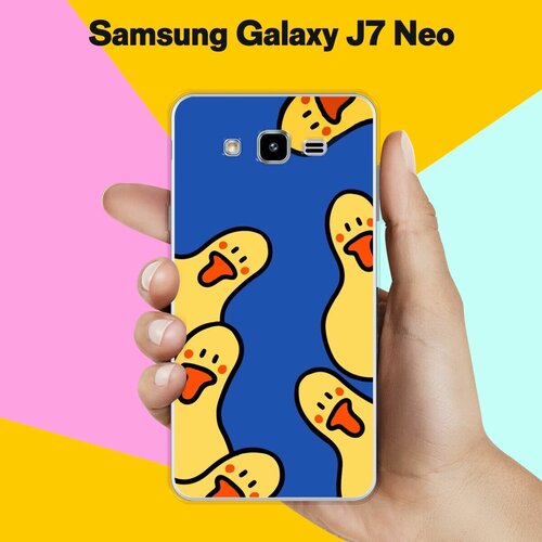 Силиконовый чехол на Samsung Galaxy J7 Neo Утки / для Самсунг Галакси Джей 7 Нео силиконовый чехол с принтом unicorns and candies для samsung galaxy j7 neo самсунг джей 7 нео