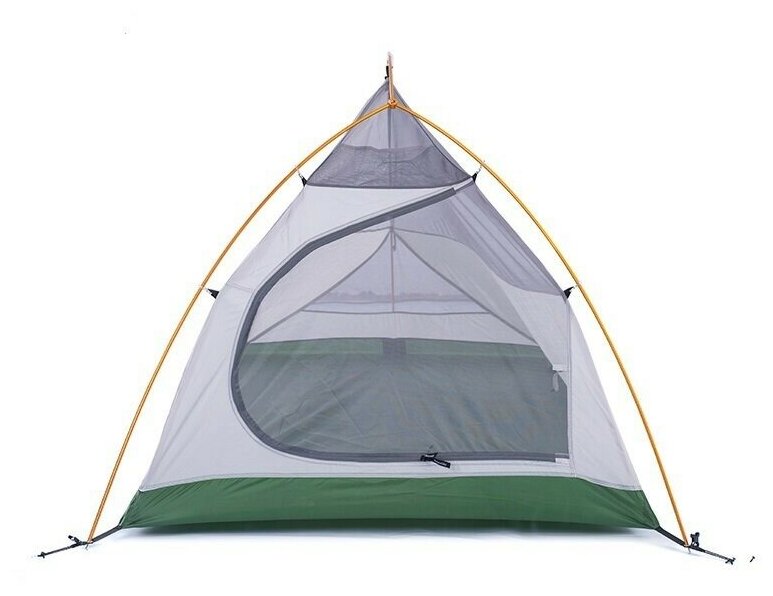 Палатка сверхлегкая Naturehike Сloud Up 1 Updated NH18T010-T, 210T одноместная с ковриком, зеленая, 6927595730539