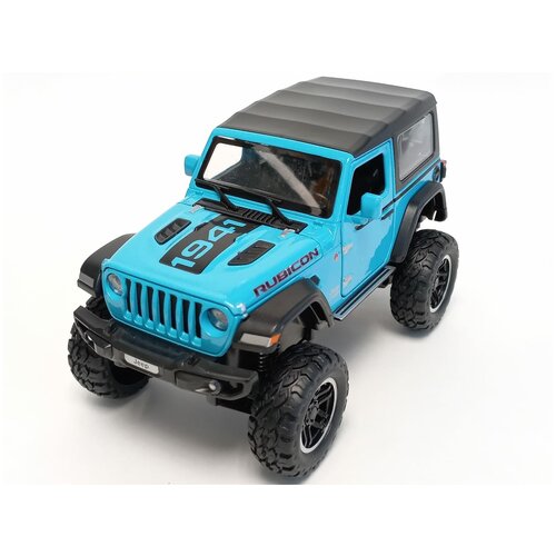 Машинка металлическая JEEP WRANGLER RUBICON 1:20, на больших колесах, свет, звук