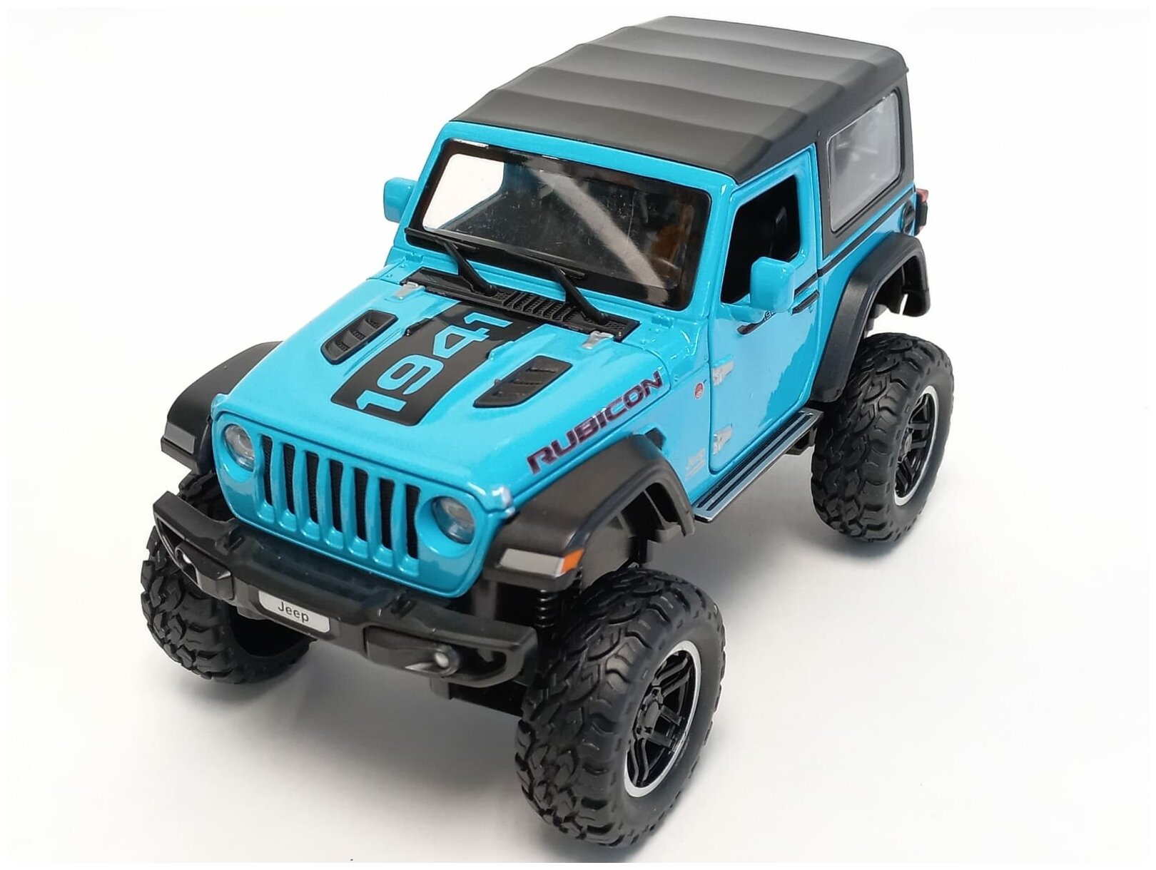 Машинка металлическая JEEP WRANGLER RUBICON 1:20, на больших колесах, свет, звук