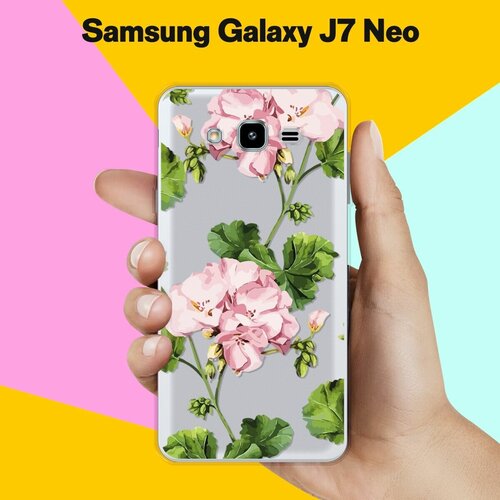 Силиконовый чехол на Samsung Galaxy J7 Neo Пионы / для Самсунг Галакси Джей 7 Нео силиконовый чехол на samsung galaxy j7 neo цветы 50 для самсунг галакси джей 7 нео
