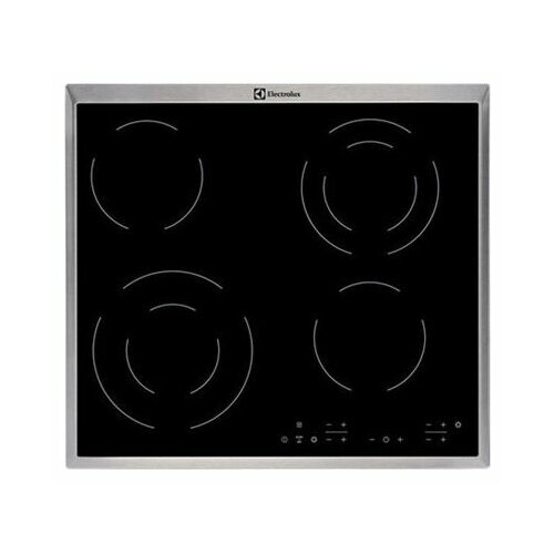 Электрическая варочная панель Electrolux EHF 96342 XK с рамкой цвет панели черный цвет рамки серебристый 3895000₽