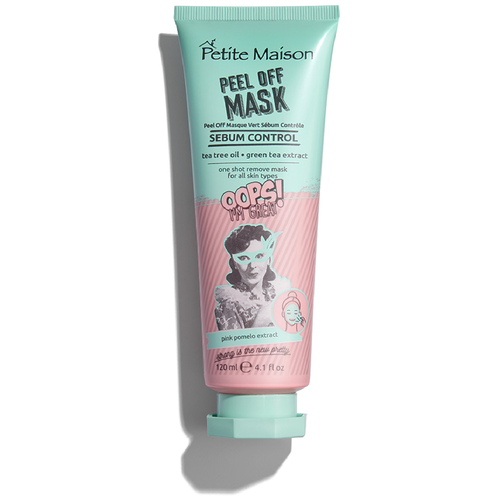 маска пленка защитная petite maison shimmer peel off mask anti pollution 10 г 12 штук Petite Maison Зеленая маска-пленка для лица контроль себума, 120 мл