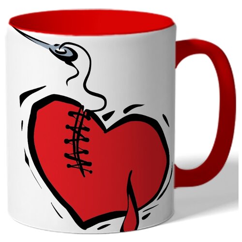 фото Кружка заштопанное сердце drabs