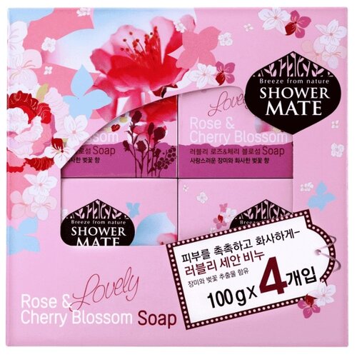 фото Мыло кусковое Shower Mate Rose & Cherry Blossom, 400 г