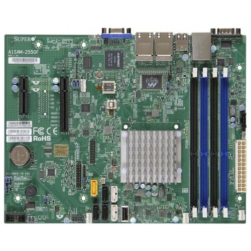 Материнская плата Supermicro A1SAM-2550F Atom processor C2550, Up to 64GB DDR3, Quad GbE LAN, IPMI, 7x USB 2.0