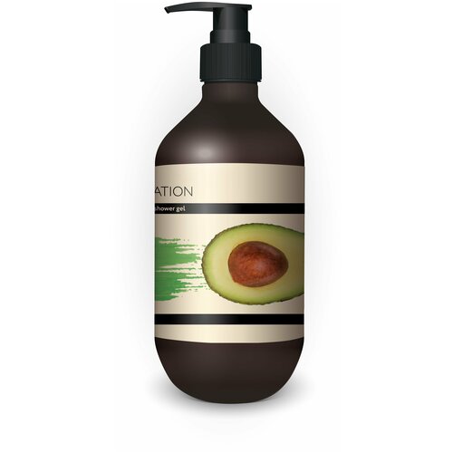 COSME STATION Гель для душа с экстрактом авакадо и молока 500 мл