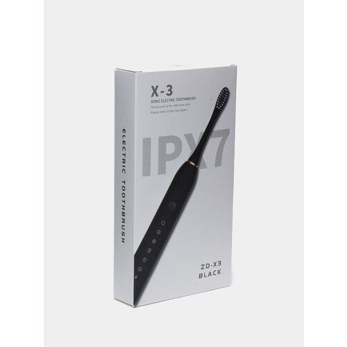 Электрическая зубная щетка X-3 звуковая 6 режимов черная 49900₽