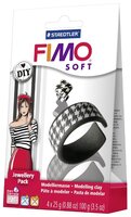 Полимерная глина FIMO Soft Набор Черное и белое (8025 05)