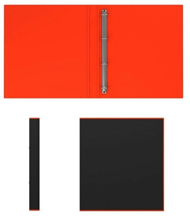 Папка-регистратор на 4 кольцах ErichKrause, Accent, А4, 35 мм, красный
