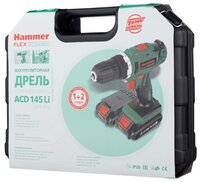 Дрель-шуруповерт Hammer ACD145Li зеленый/черный