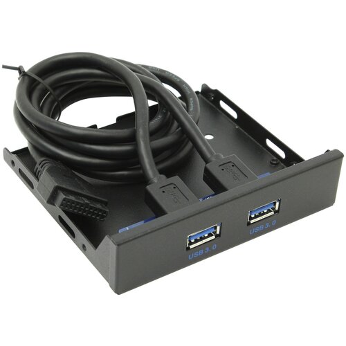 Планка портов Greenconnect USB 3.0 в корпус отсек 3,5 GC-20P2UF3, 1порт 20 pin (AF)на 2 (AF) внешних порта, металлический кронштейн, коробка Greenconn espada планка в корпус usb2 0 2 порта ebrct 2prtusb2