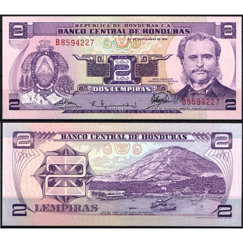 Гондурас 2 лемпиры 1976 (UNC Pick 61) банкнота венгрия 20 корон 1920 unc pick 61