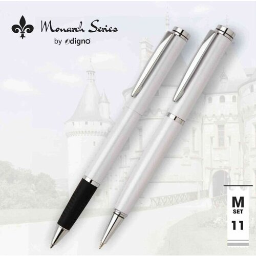 Премиальный набор ручек Digno, 2 шт, шариковая+ ручка-роллер, белый корпус ручка шариковая ручка гелевая ручка единорог