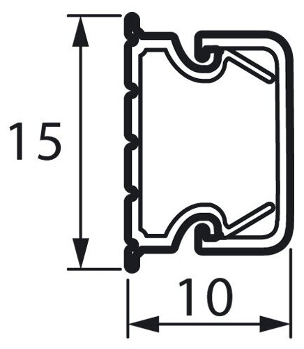 638190 Metra Мини-канал пластик 15x10мм (2м) Legrand - фото №2