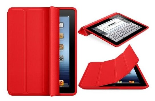 Smart case iPad 2/3/4 (2010,2011,2012) красные