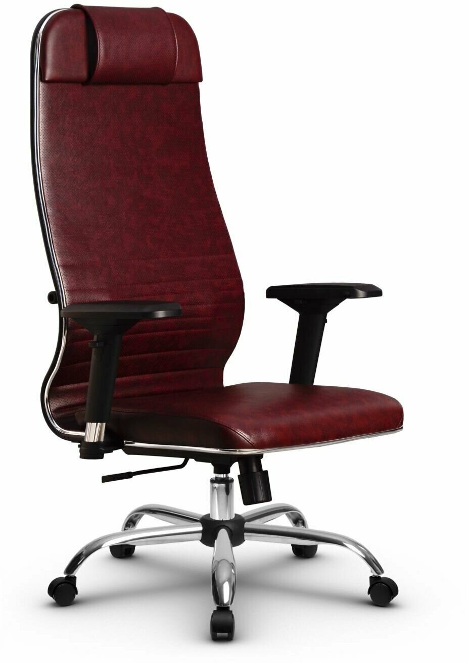 Компьютерное офисное кресло Metta L 1m 38К2/4D, Топган (основание 17833), Темно-бордовое