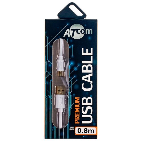 фото Кабель Atcom Premium USB - miniUSB (AT3791) 0.8 м белый