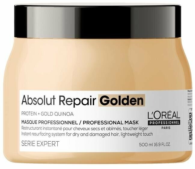 Маска с золотой текстурой для восстановления поврежденных волос / ABSOLUT REPAIR GOLD 500 мл