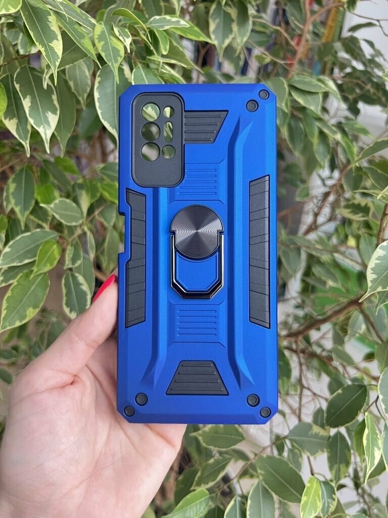 Чехол противоударный для Tecno Pova 2 / Техно Пова 2 military (Синий)