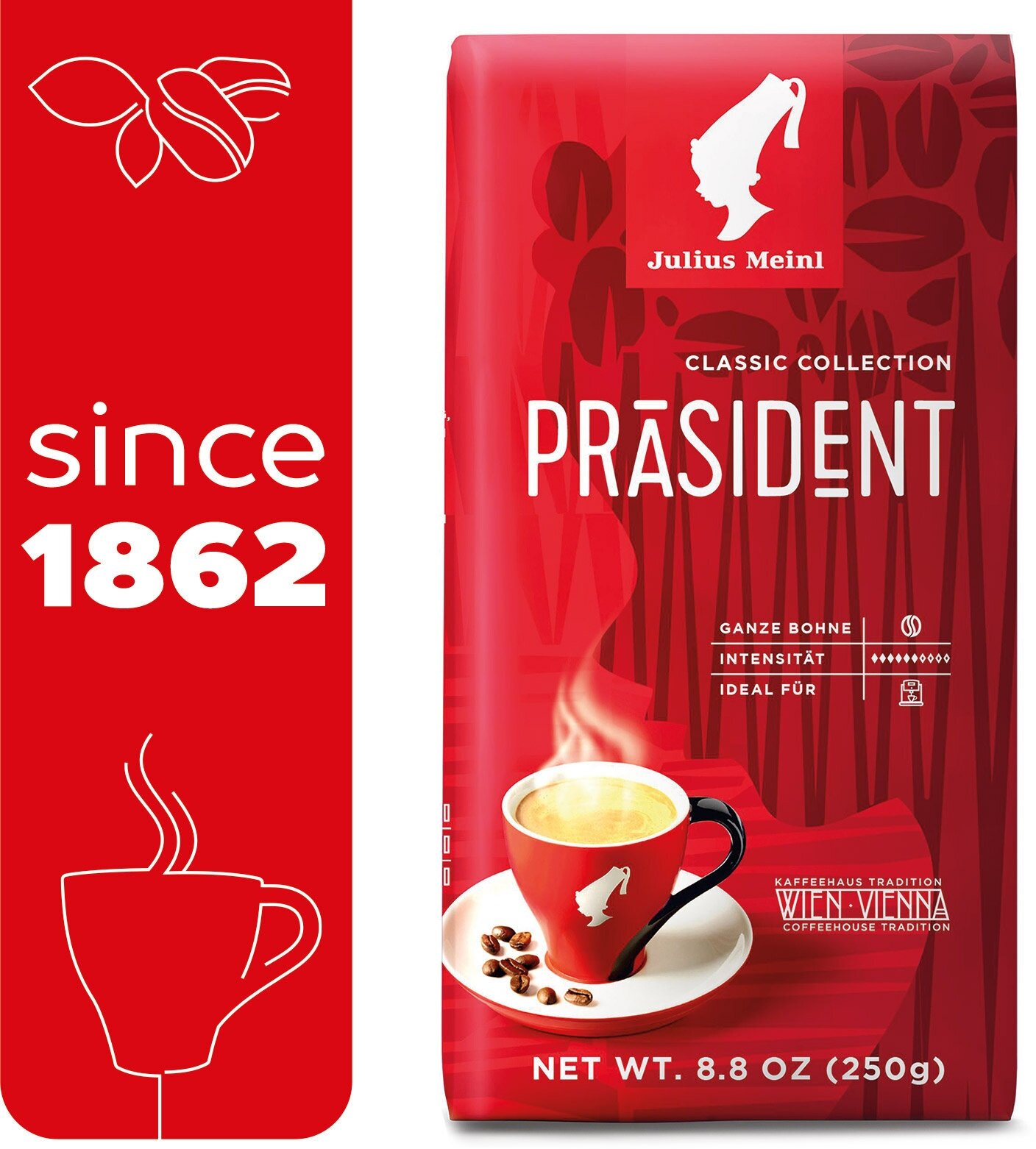 Кофе в зернах Julius Meinl Präsident (Президент, классическая коллекция), 2x250г - фотография № 9