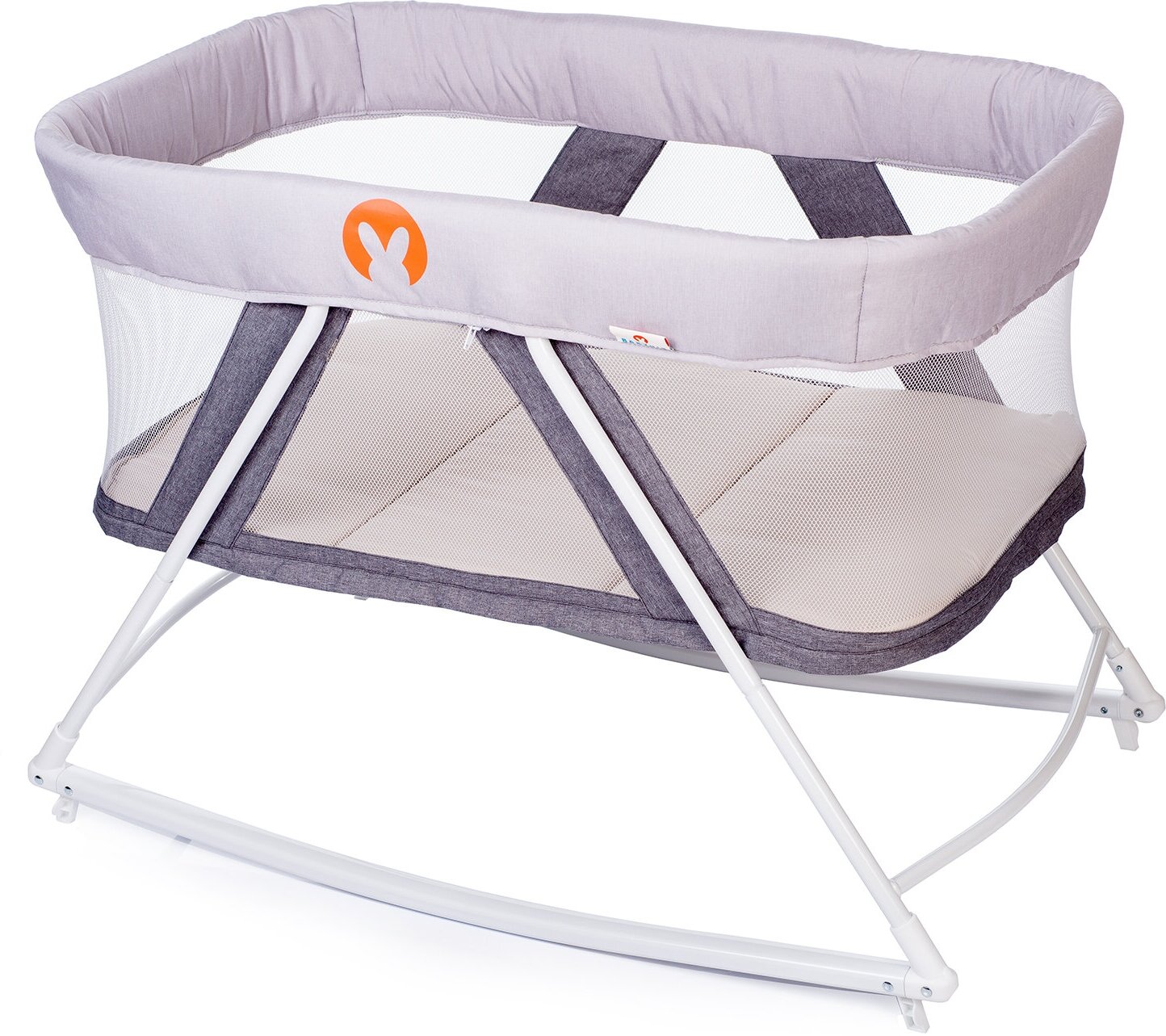 Кровать-манеж 2 в 1 Babyhit "ROCKING CRIB", серая - фото №2