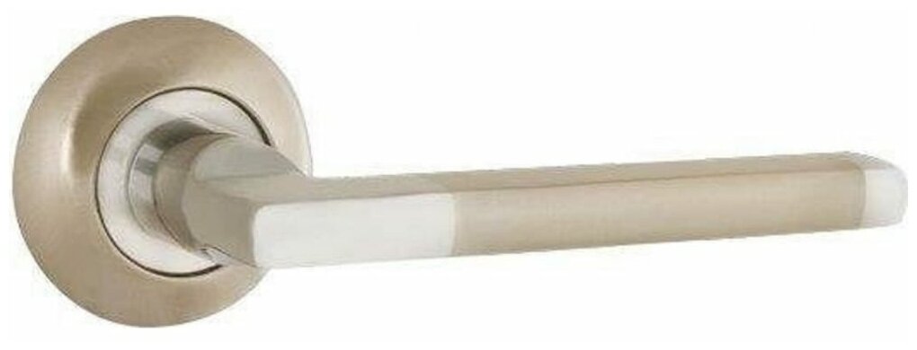 Ручки дверные межкомнатные на розетке Loid 210 SN/CP, комплект, матовый хром/хром - фотография № 3