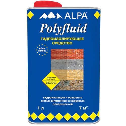 Средство для Гидроизоляции пропиточное Alpa Polyfluid / Альпа Полифлюид (1 л)