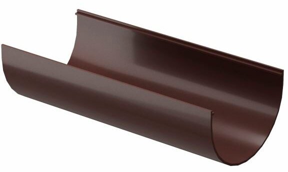 Желоб водосточный Docke Premium пластиковый d120 мм 3 м горький шоколад RAL 8019 - фотография № 1