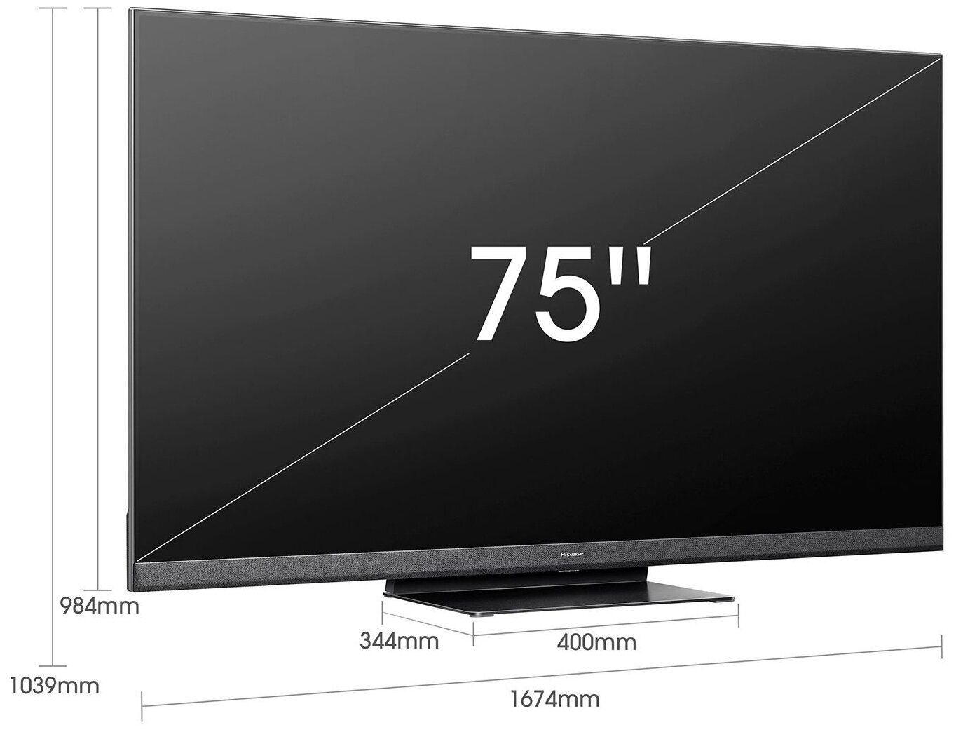 Телевизор Hisense 55U8HQ, 55", ULED, 4K Ultra HD, темно-серый - фото №4