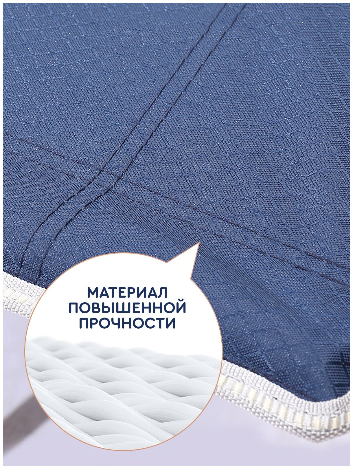 Раскладушка (синяя) Hans&Helma кровать туристическая походная взрослая шезлонг - фотография № 8
