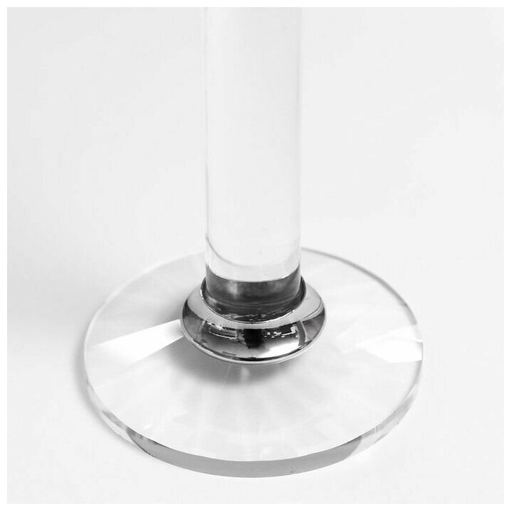 Подсвечник стекло на1 свечу "Классика на ножке" прозрачный d=2,4 см 7х7х17,2 см 9205900 . - фотография № 4