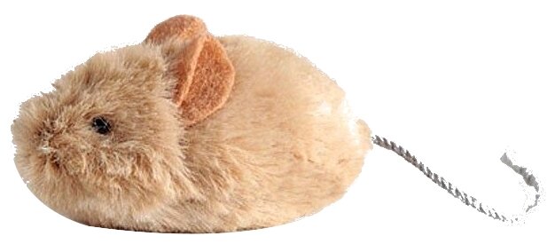Игрушка для кошек GIGWI Melody chaser Мышка со звуковым чипом меховая (15 см)
