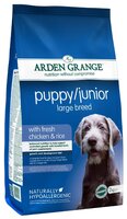 Корм для собак Arden Grange (2 кг) Puppy/Junior Large Breed сухой корм цыпленок и рис для щенков и м