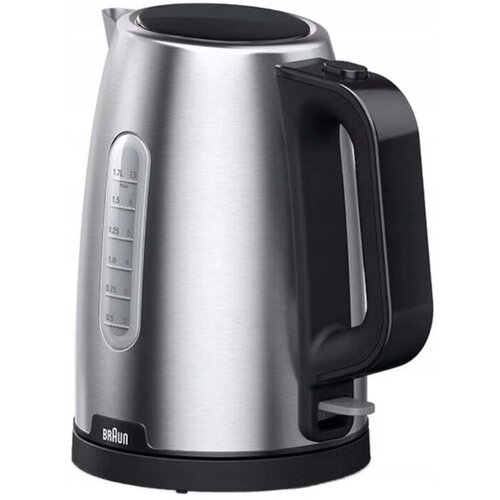 Электрический чайник Braun WK1500BK 2200Вт 1,7л чайник электрический starwind sks3091 1 7л 2200вт серебристый черный корпус нержавеющая сталь