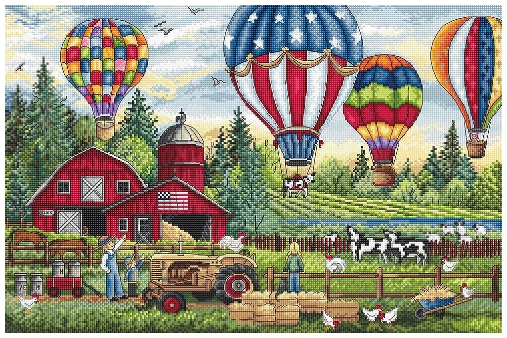 Набор для вышивания LetiStitch L8048 Up up and Away Набор для вышивания 40 х 26 см Счетный крест