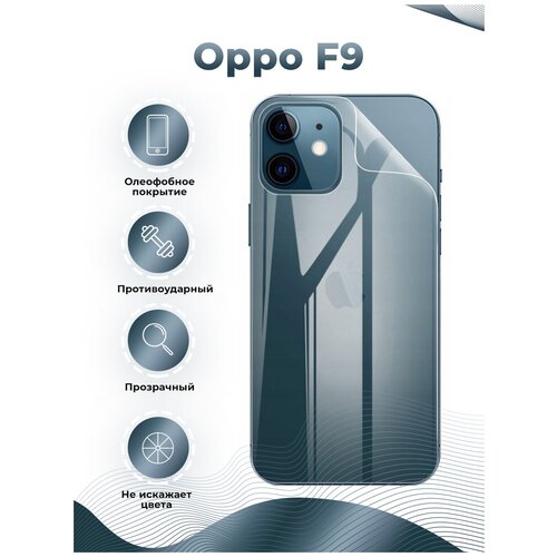 Гидрогелевая пленка на заднюю часть для Oppo F9 прозрачная