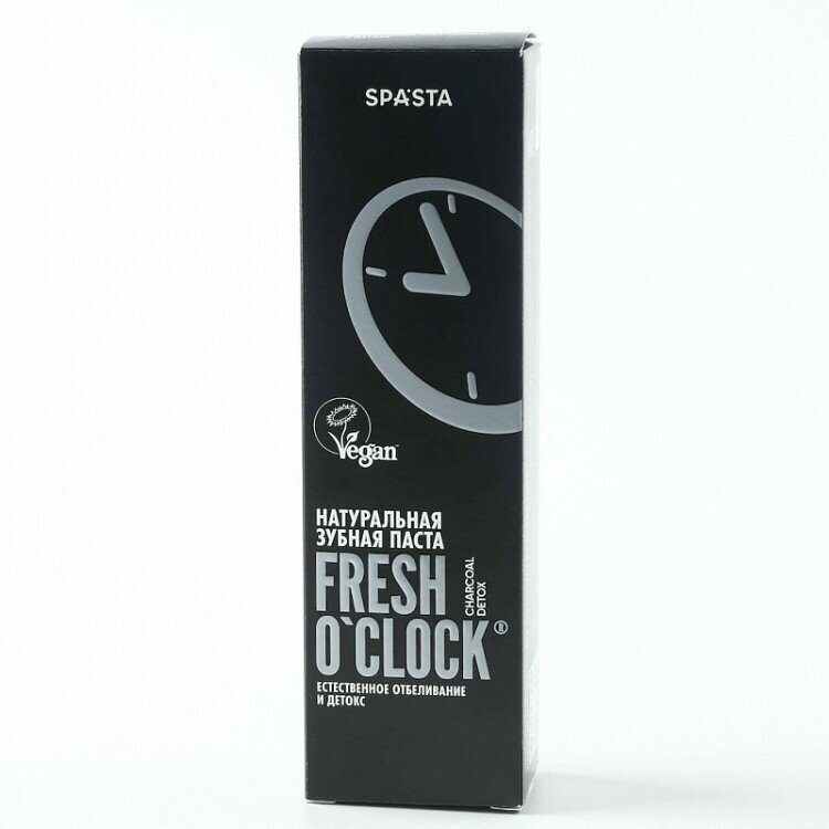 Зубная паста Spasta Fresh Oclock Естественное отбеливание и детокс 90мл - фото №3