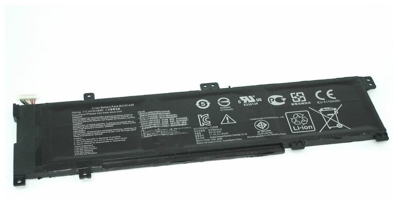 Аккумулятор для ноутбука AMPERIN для Asus K501LB (B31N1429) 114V 4110mAh черная