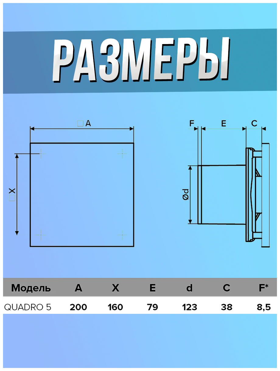 Вытяжка для ванной диаметр 125 мм ERA - фото №9