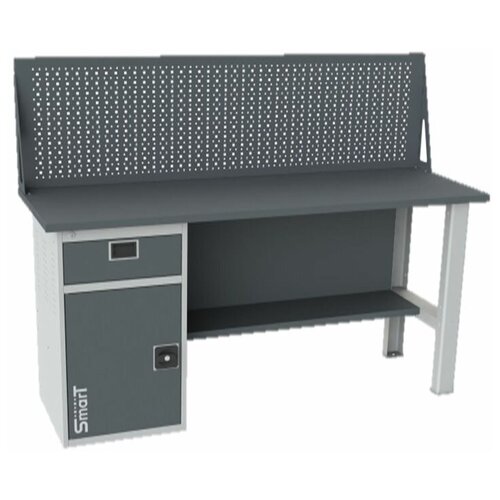 Стол производственный, верстак SMART 1760.1-1. S3.0. d универсальный в гараж, в мастерскую,1364х1766х605