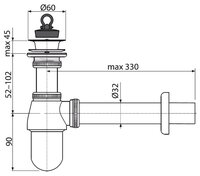 Сифон для раковины AlcaPLAST A437