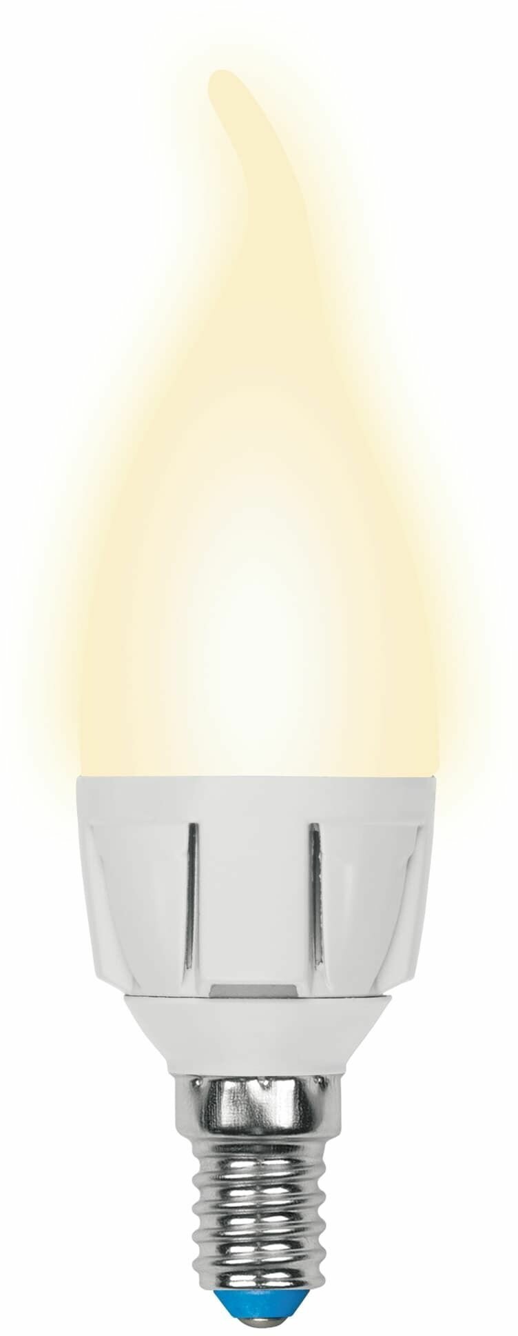 Светодиодная диммируемая лампа Uniel LED-CW37-6W/WW/E14/FR/DIM PLP01WH UL-00000691