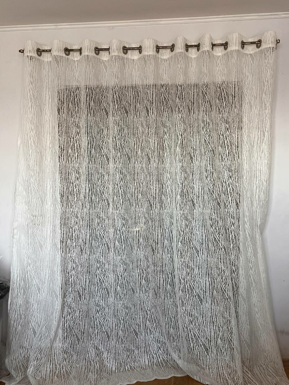 Тюль ООО "грумант "Веточки", полиэстер, 300x280 см, 1 тюль, на люверсах — фото 1