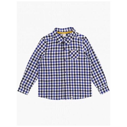 фото Рубашка для мальчиков mini maxi, модель 6087, цвет синий, размер 122