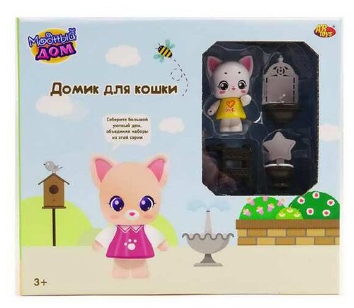 Игровой набор ABtoys Модный дом Домик для кошки Ванная комната PT-01314