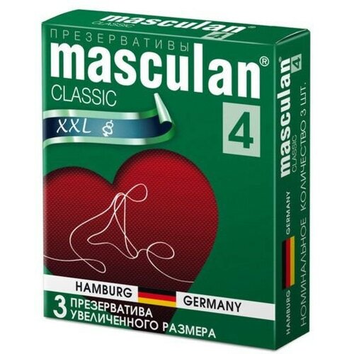 Презервативы Masculan Classic 4 XXL увеличенного размера - 3 шт. 20 см цвет не указан презервативы увеличенного размера xxl masculan маскулан 10шт